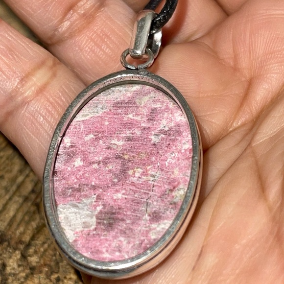 Pink Thulite Pendant 2” - Picture 6 of 15